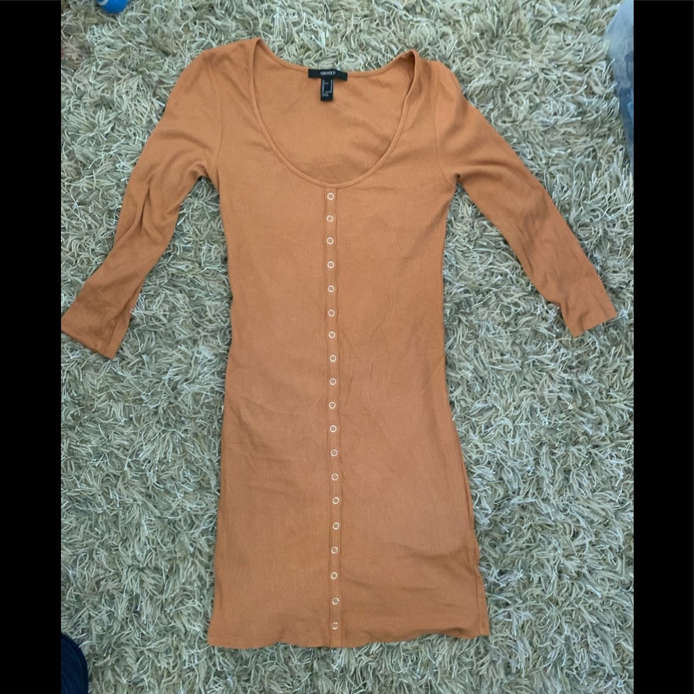 Brown mini dress